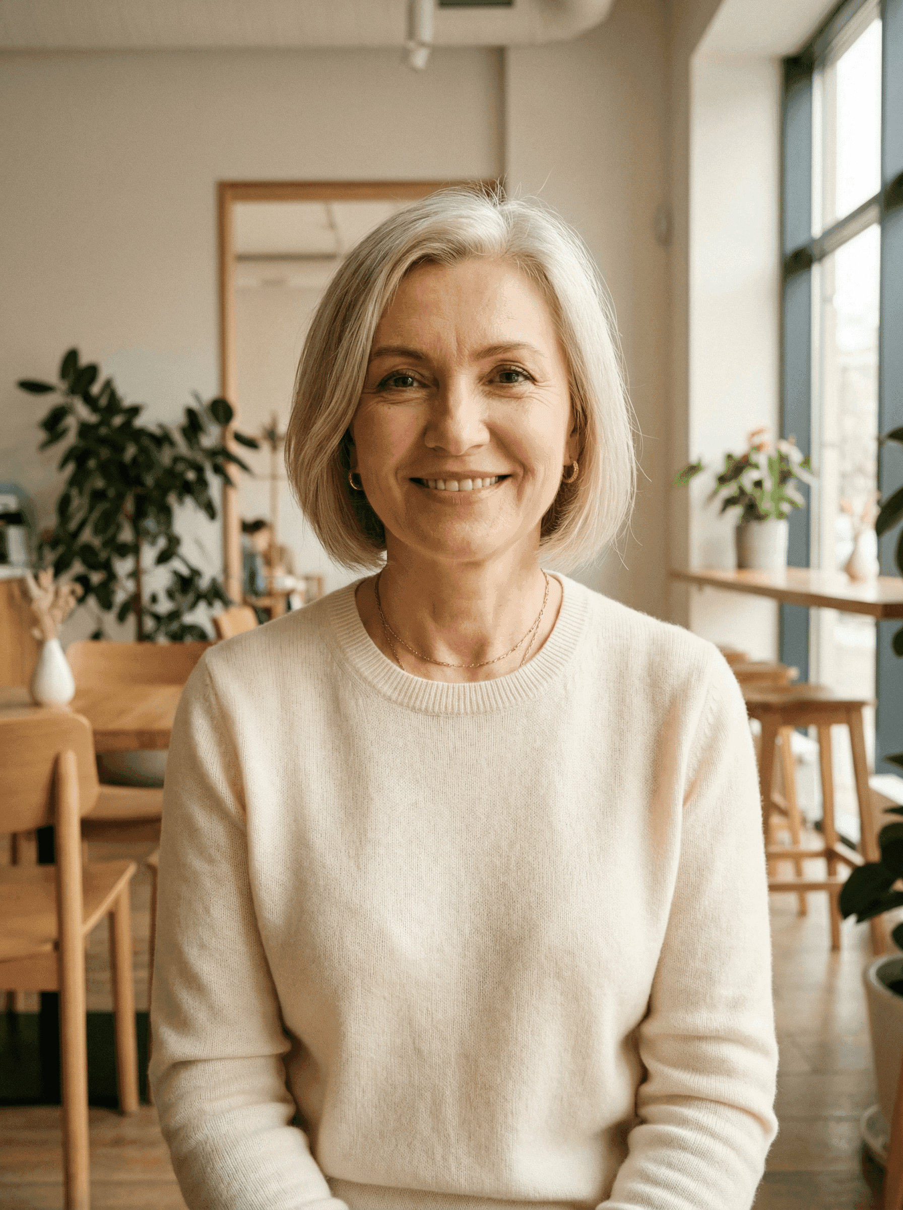 Елегантна жінка з впевненим поглядом