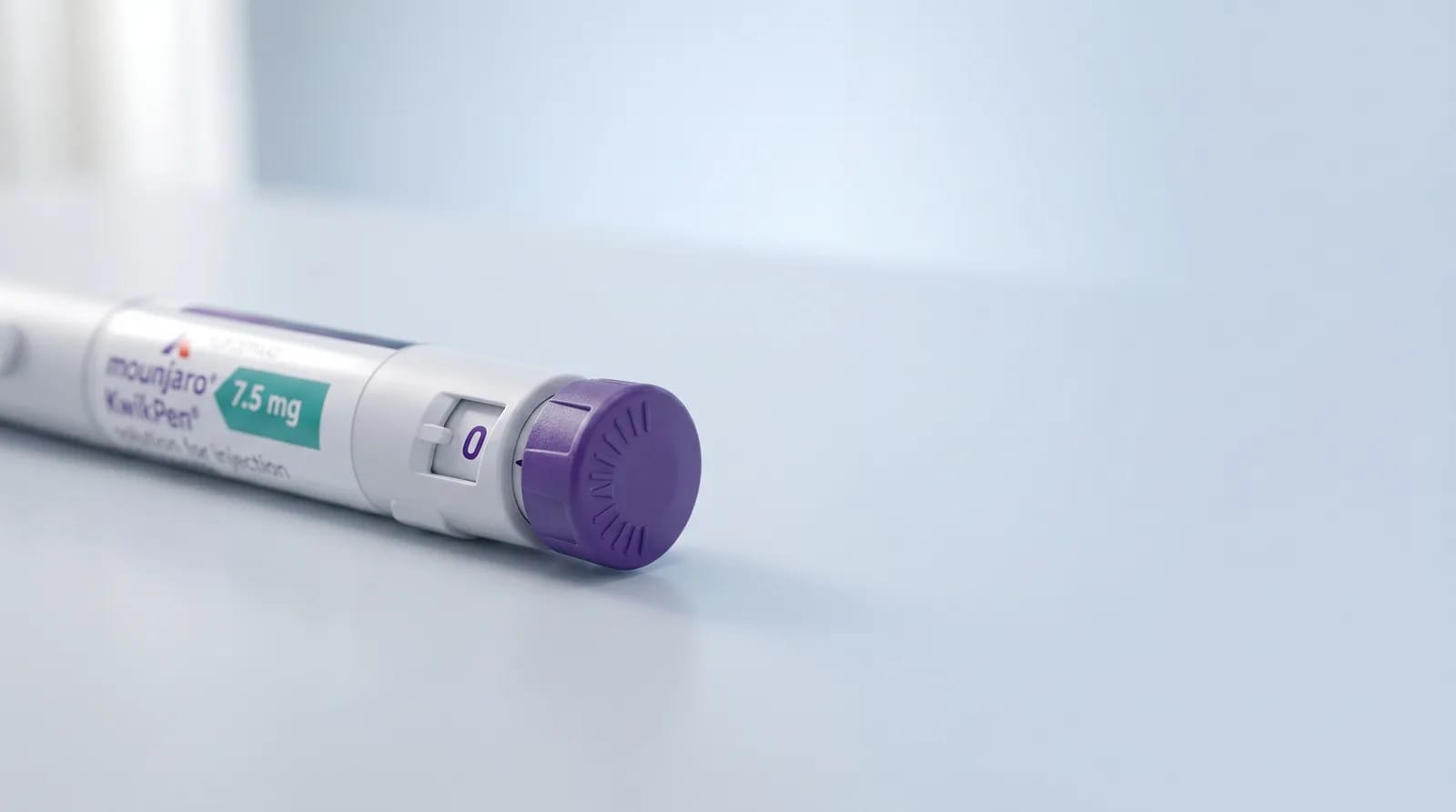 Дозатор Mounjaro KwikPen 7.5 мг — окошко дози та коліщатко дозатора, що відлічує кліки