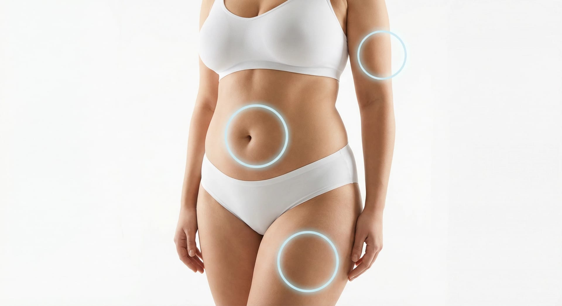 Інструкція Мунджаро — зони введення Mounjaro KwikPen: живіт (≥5 см від пупка), стегно або задня частина плеча